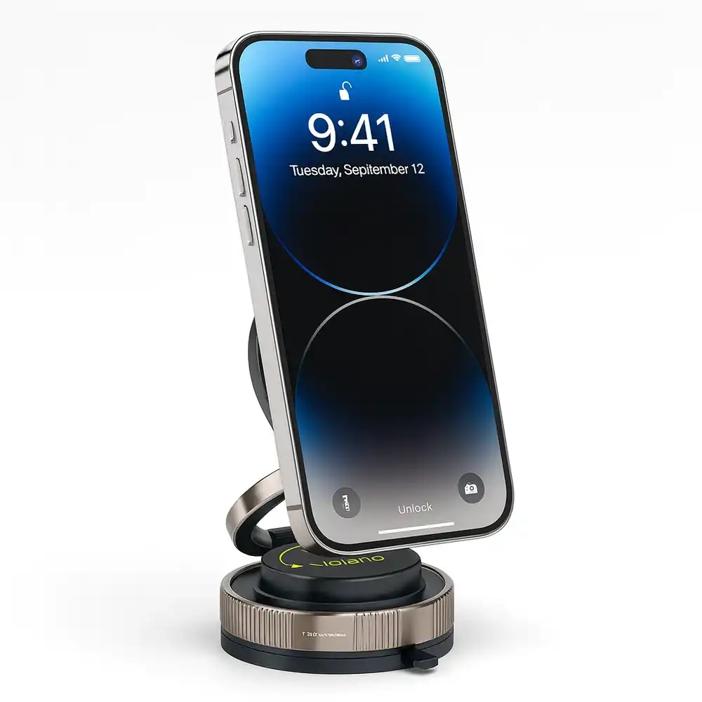 Velano VR-09 Support de Voiture Magnétique – Rotation 360°, Ventouse Ultra Puissante, Compatible MagSafe – Image 3
