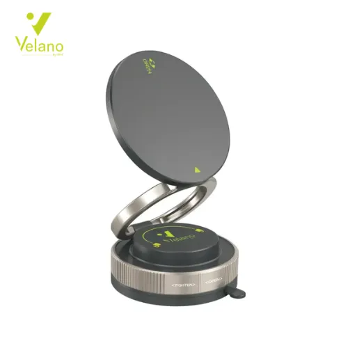 Velano VR-09 Support de Voiture Magnétique – Rotation 360°, Ventouse Ultra Puissante, Compatible MagSafe