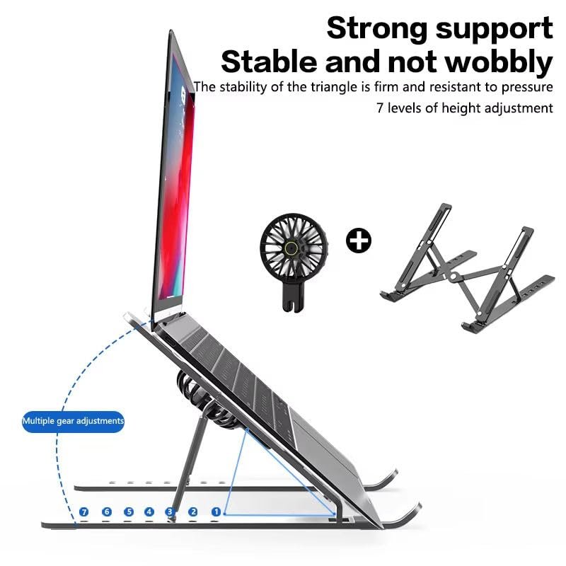 Support PC portable avec ventilateur – pliable et réglable – Image 5
