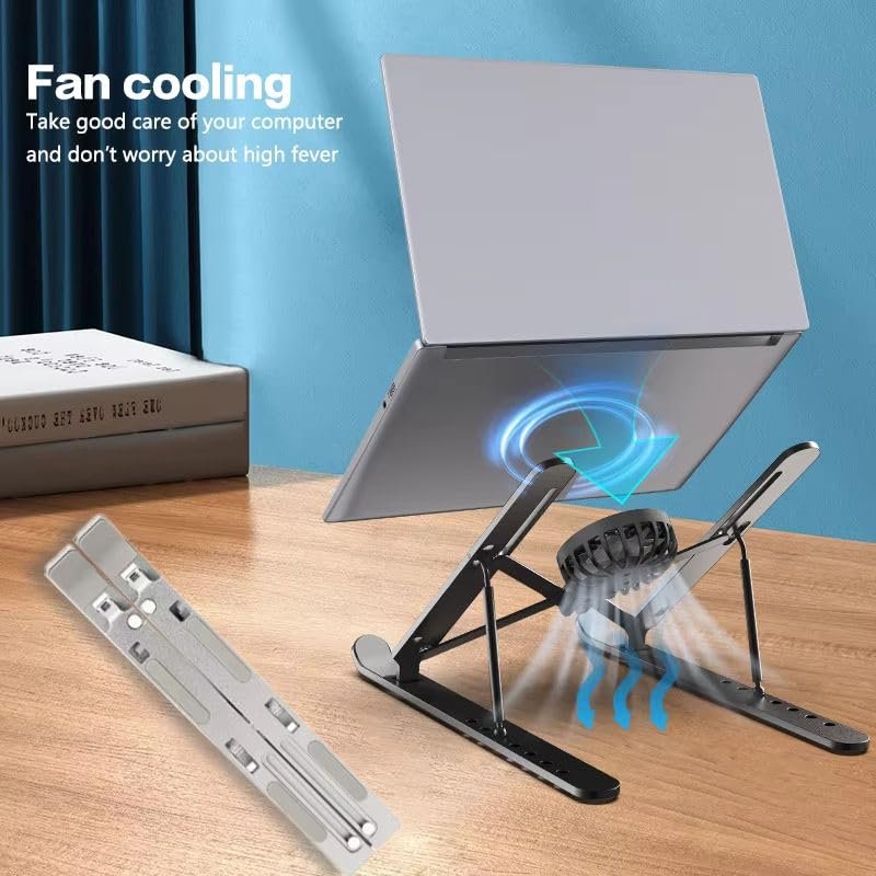 Support PC portable avec ventilateur – pliable et réglable – Image 8