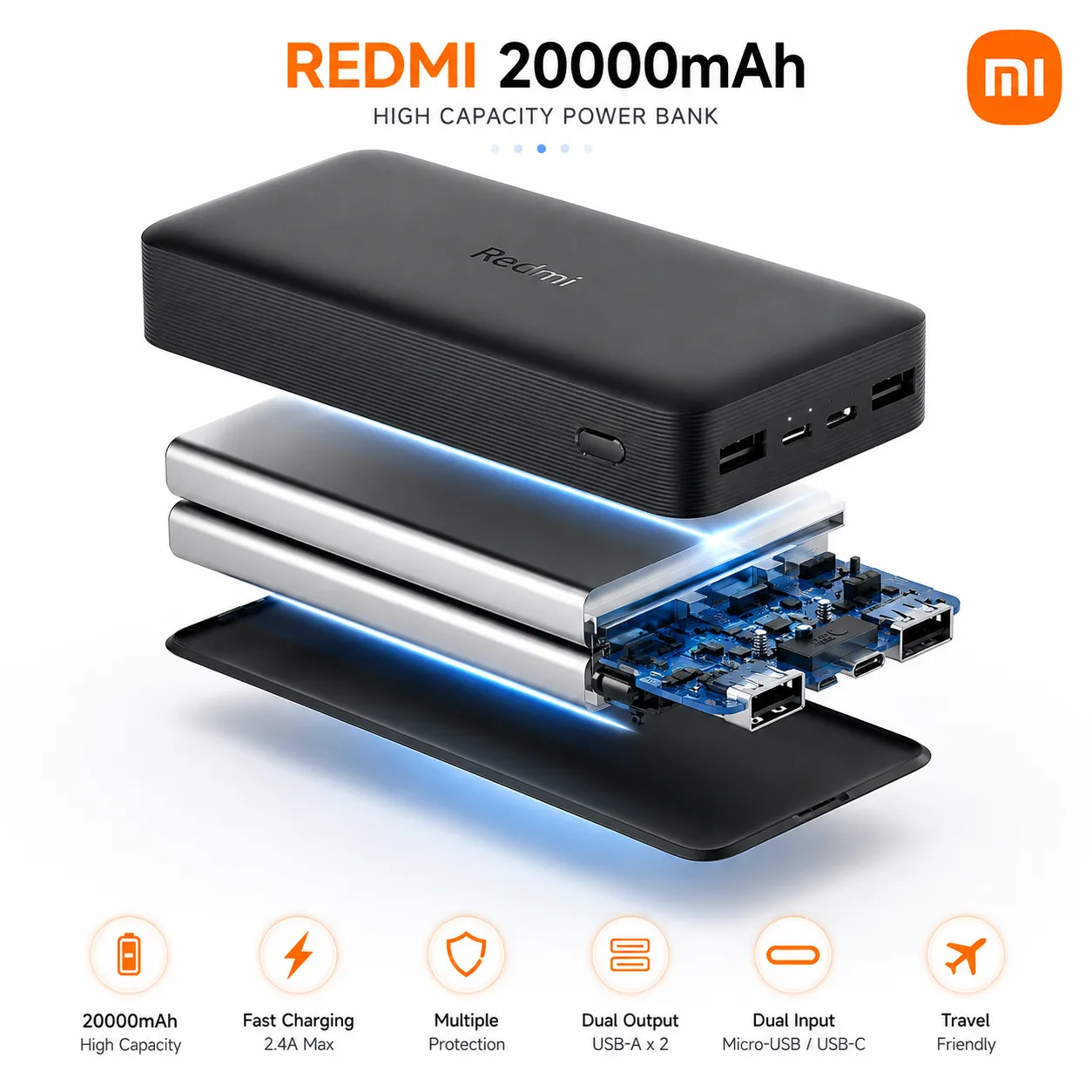 Power Bank 20000 mAh Haute Capacité – Image 3