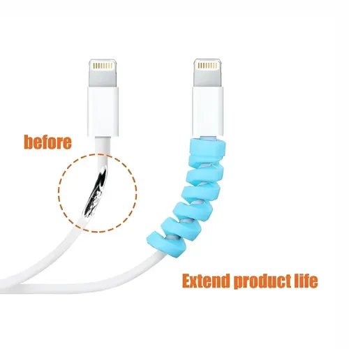 Protection de câble spiralée pour chargeurs et câbles USB – Image 4