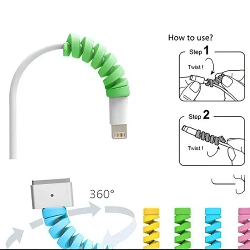 Protection de câble spiralée pour chargeurs et câbles USB – Image 2
