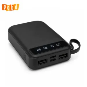Power Bank PQBD 10000mAh 2A – Double USB / USB-C avec Affichage LED