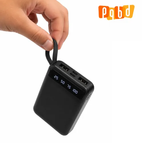 Power Bank PQBD 10000mAh 2A – Double USB / USB-C avec Affichage LED – Image 3