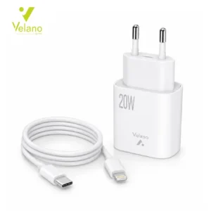 Chargeur Rapide Velano 20W USB-C PD avec Câble USB-C vers Lightning