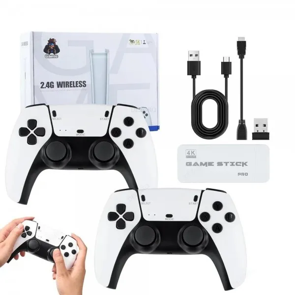 Console de jeu vidéo sans fil Game-Stick M15 4K UHD - 30000 Jeux – Image 2