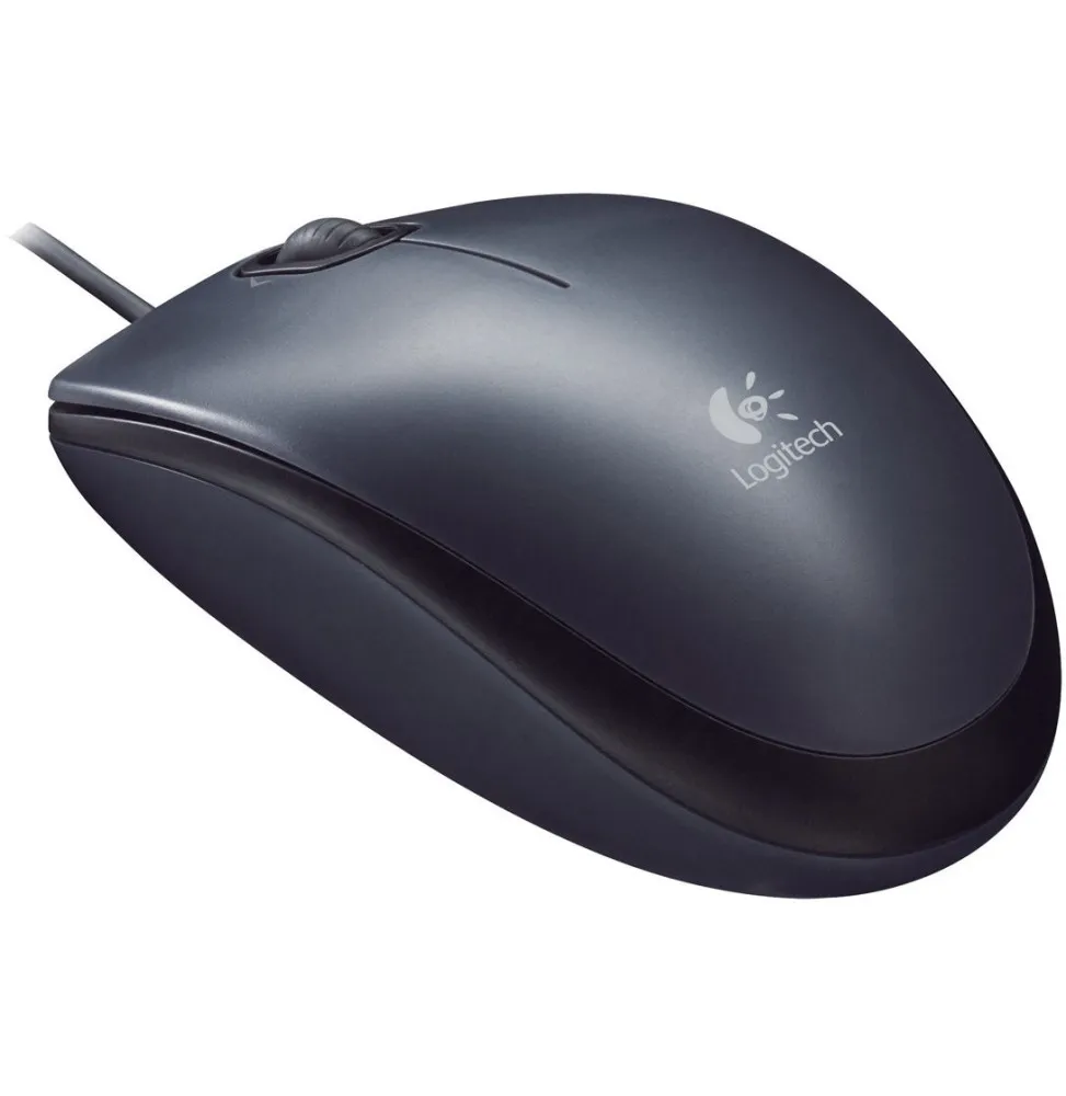 Souris filaire USB Logitech M90, suivi optique 1000 DPI, ambidextre PC/Mac/ordinateur portable - grise – Image 4