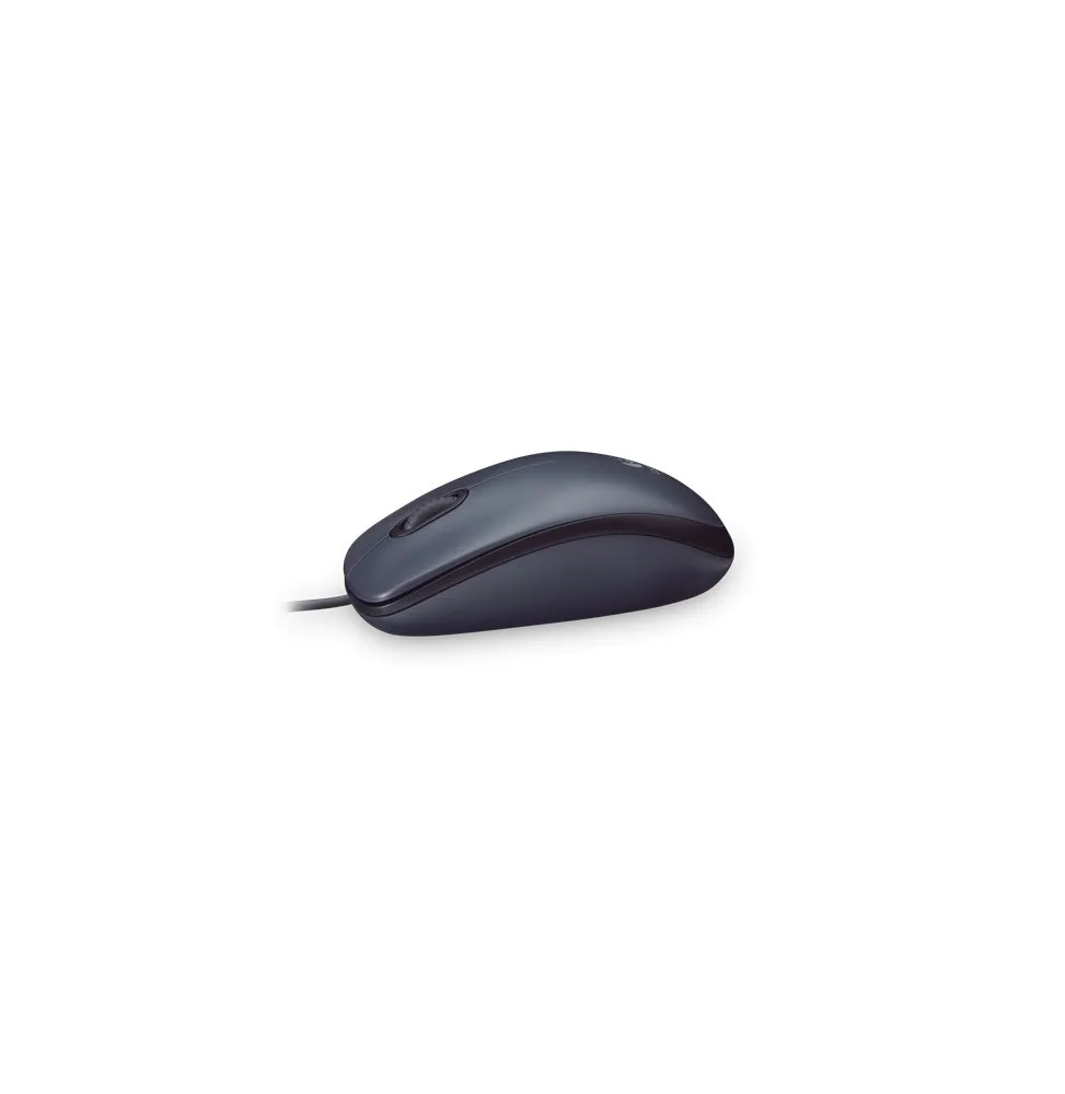 Souris filaire USB Logitech M90, suivi optique 1000 DPI, ambidextre PC/Mac/ordinateur portable - grise – Image 3