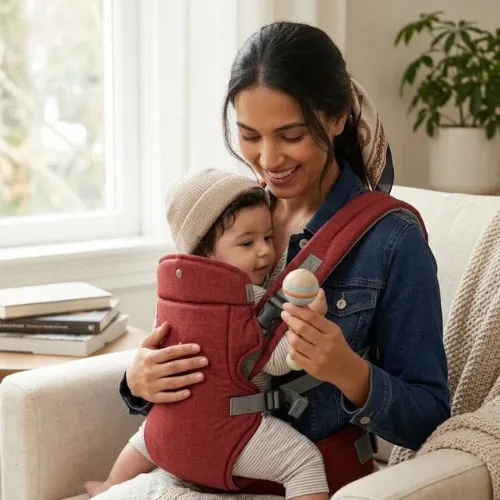 Porte-bébé convertible Flip 4 en 1 - Rouge – Image 4