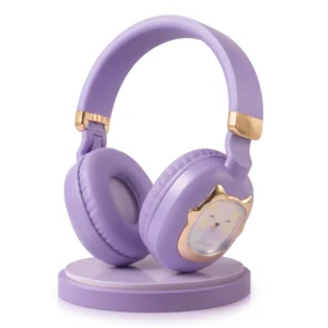 Casque Audio Sans Fil BL-A5 Viollet – Confortable, Pliable & Micro Intégré