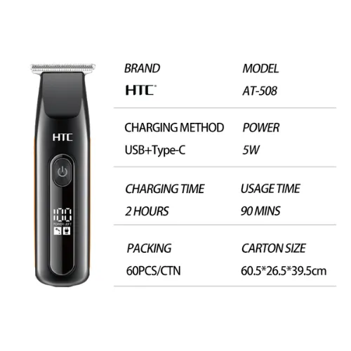 Tondeuse et coupe-cheveux rechargeable HTC AT-508 – Image 3