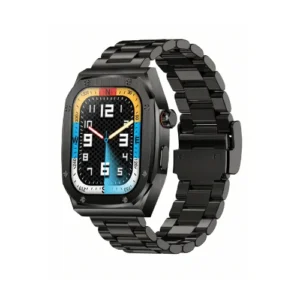 Montre Connectée Z17 Max – Boîtier et Bracelet en Acier Inoxydable, Écran HD 2.01", Appels Bluetooth 5.2 et Charge Sans Fil