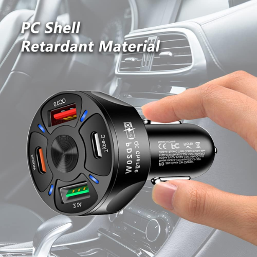 Chargeur de voiture 4 ports USB-C – Charge rapide PD 20W & QC 3.0 – Image 5