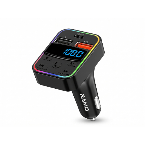 Transmetteur FM Bluetooth Voiture – Charge Rapide USB & Type-C, Kit Mains Libres