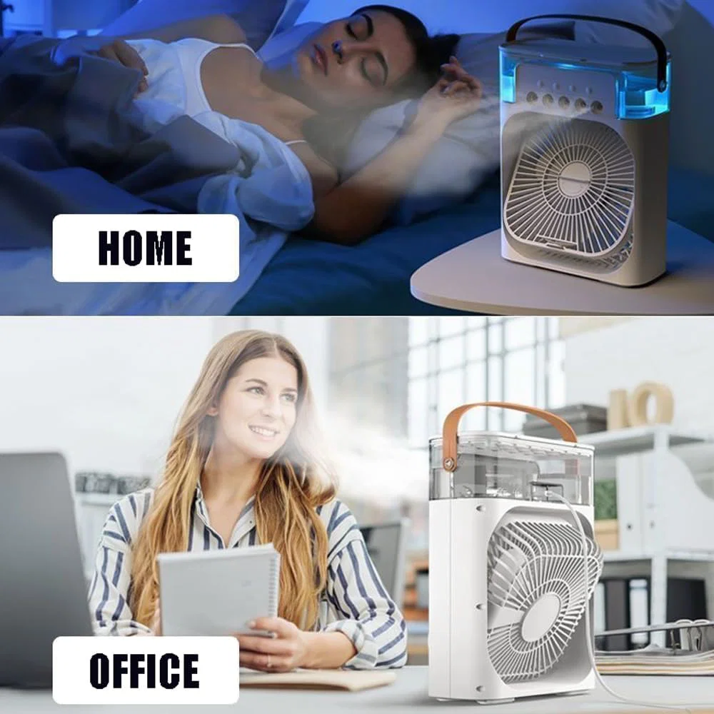 Ventilateur Rafraîchisseur d’Air Portable avec Brumisateur & Réservoir LED – Image 5