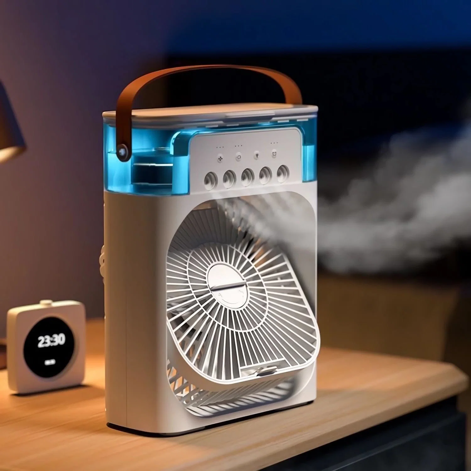 Ventilateur Rafraîchisseur d’Air Portable avec Brumisateur & Réservoir LED – Image 2